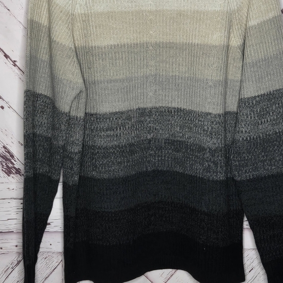 Neutral Color Striped Pullover Sweater - Picture 2 of 3